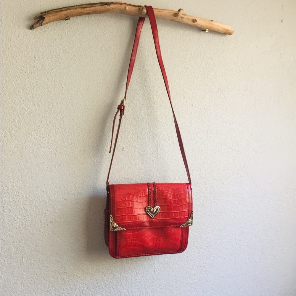 Brighton Red Leather Crossbody w❤️